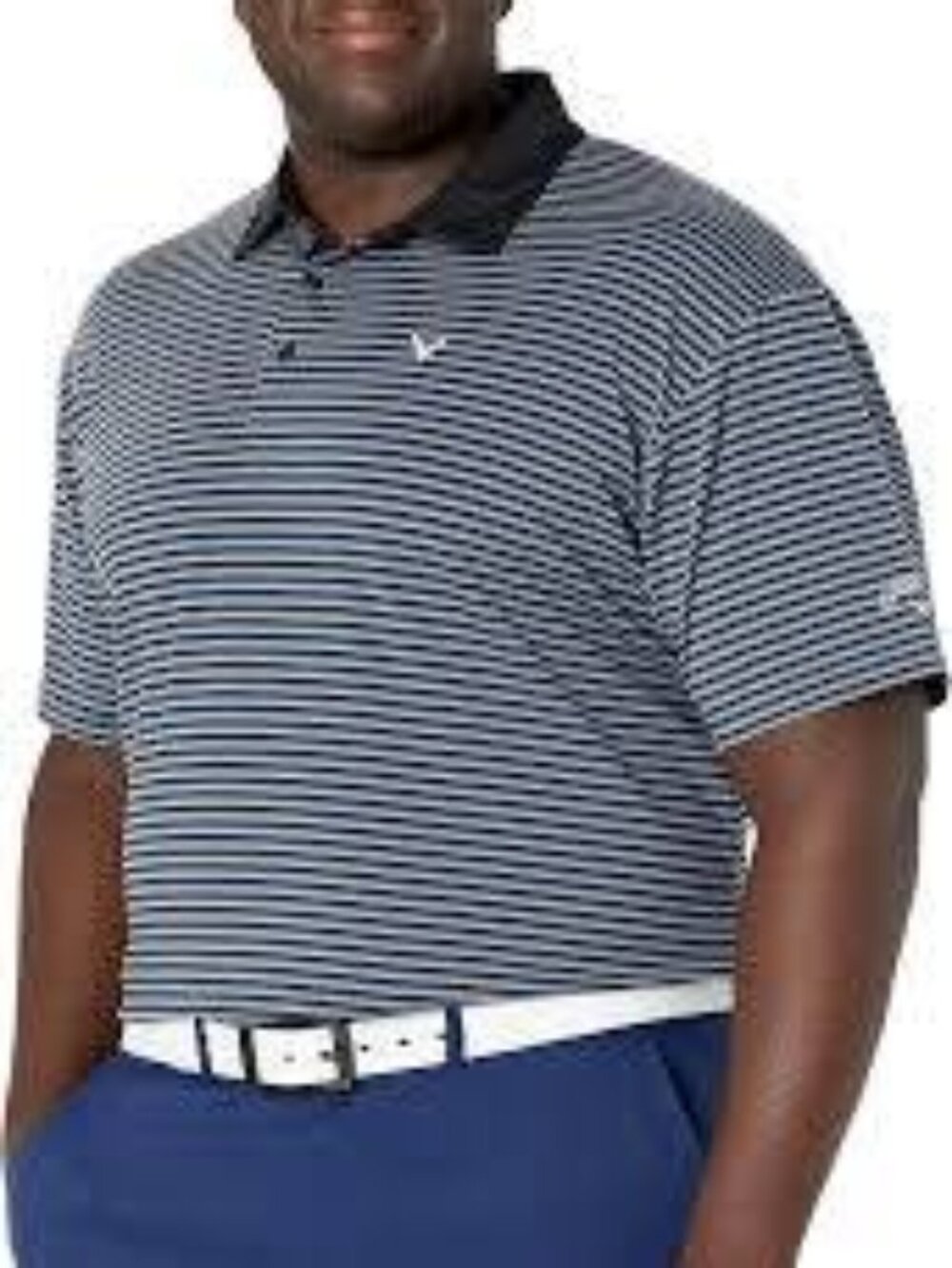 Callaway Men's 3-Color Stripe Short Sleeve Polo Shirt